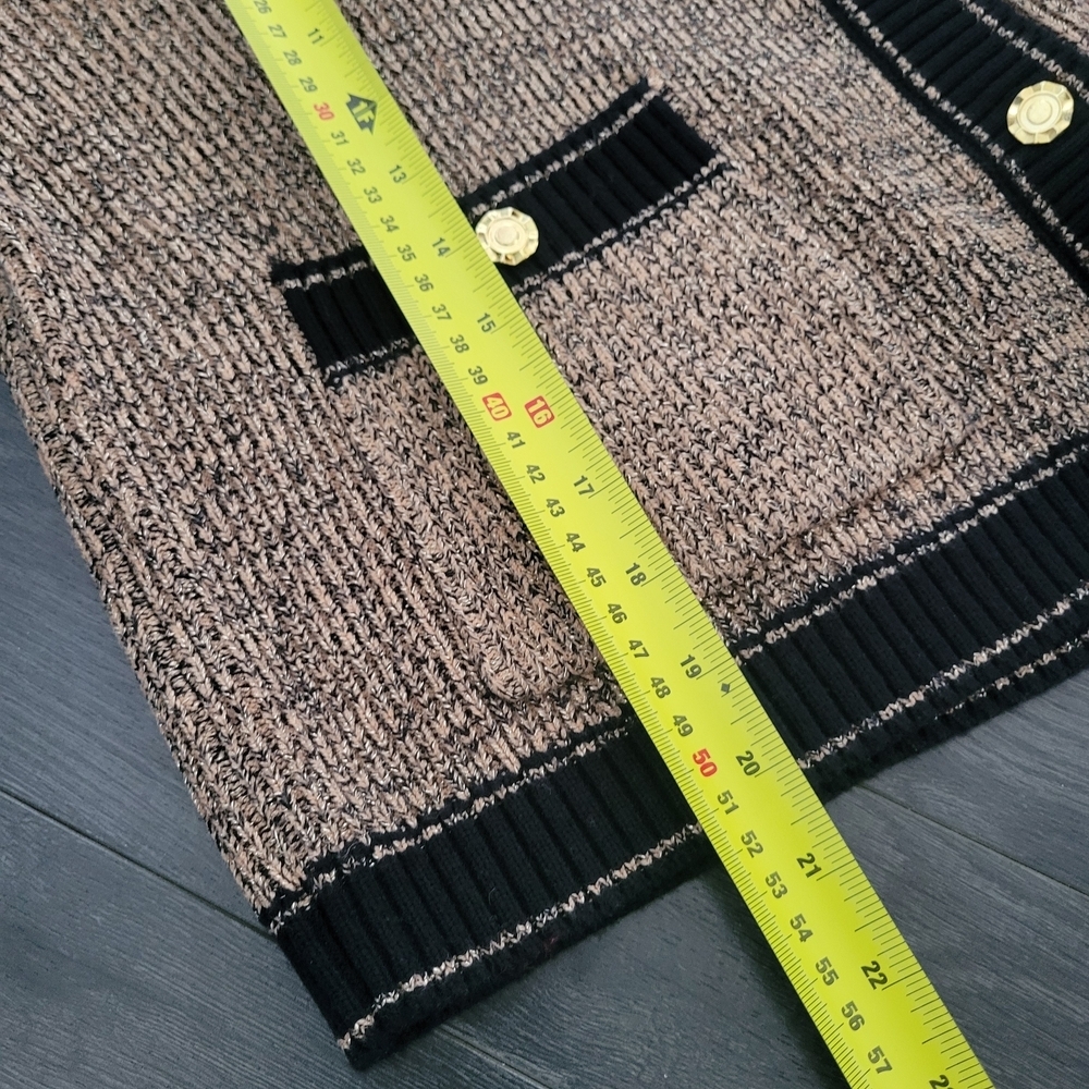 NWT SUZY SHIER Tweed-inspired Knit Button-Up Cardigan - Size XXL - Picture 8 of 11